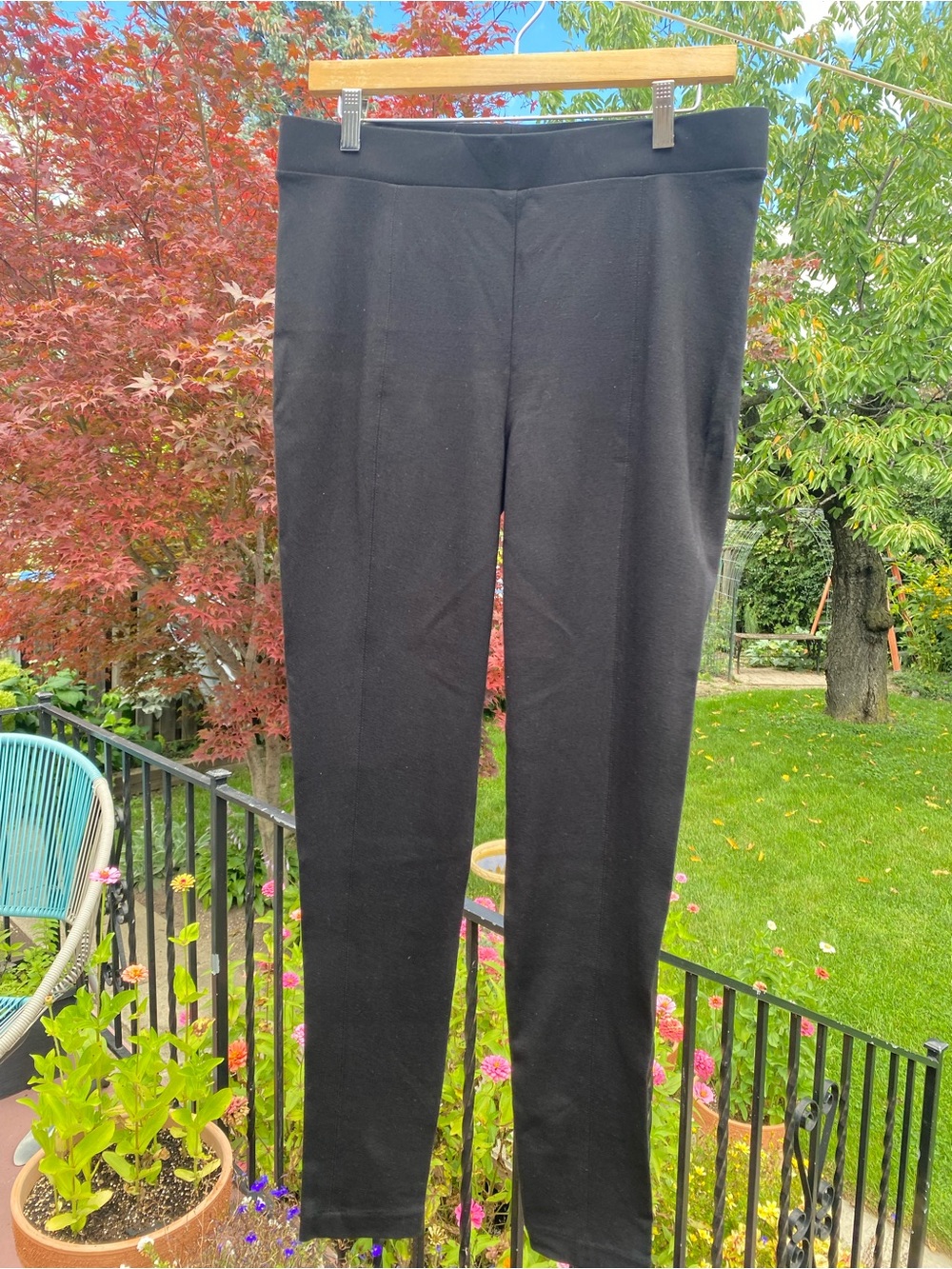 Vince Camuto Black Ponte Slim-Leg Pants